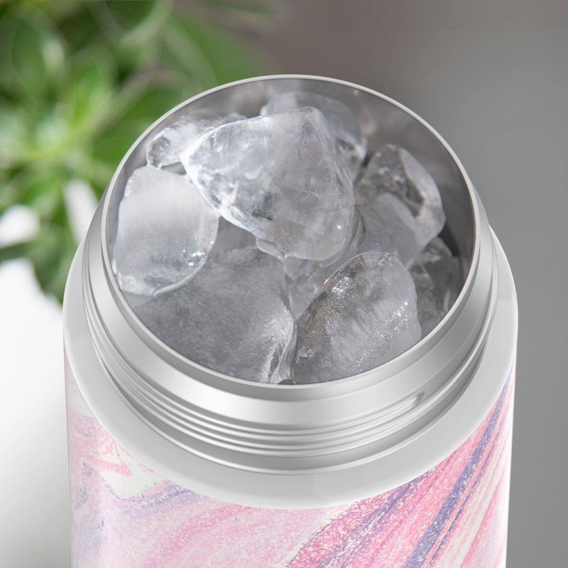 slide 4 of 9, Thermos 16oz Stainless Steel FUNtainer Water Bottle with Bail Handle - Pink Marble, 1 ct
