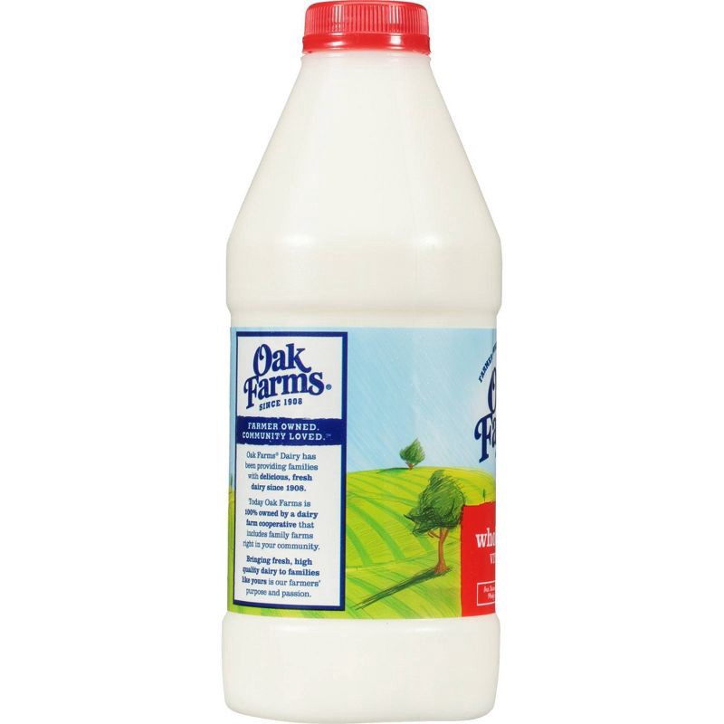 slide 2 of 8, Oak Farms Dairy Oak Farms Whole Milk - 1qt, 1 qt