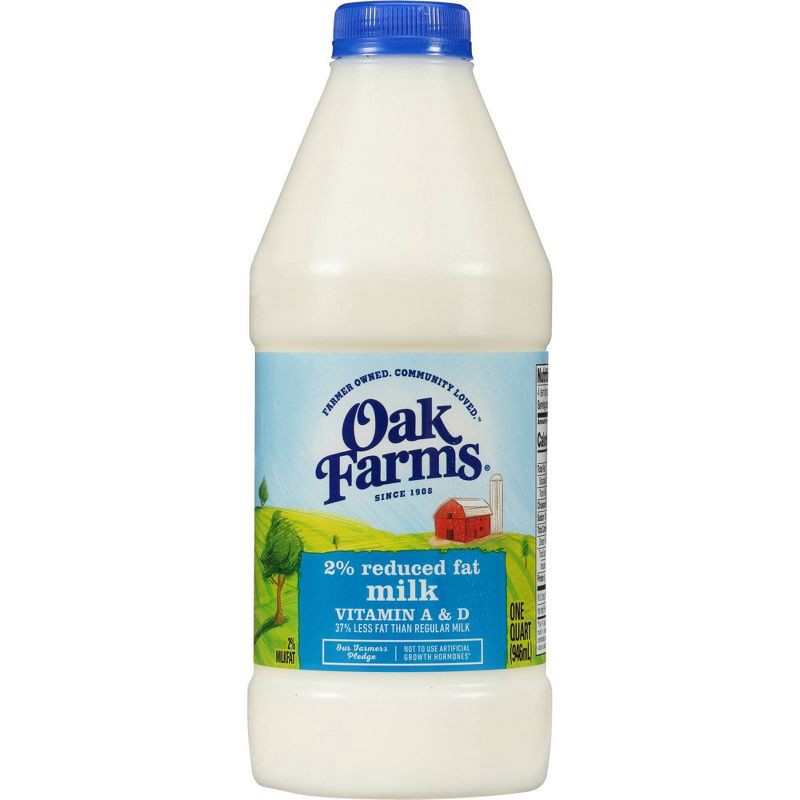 Oak Farms Dairy Oak Farms 2% Reduced Fat Milk - 1qt 1 qt | Shipt