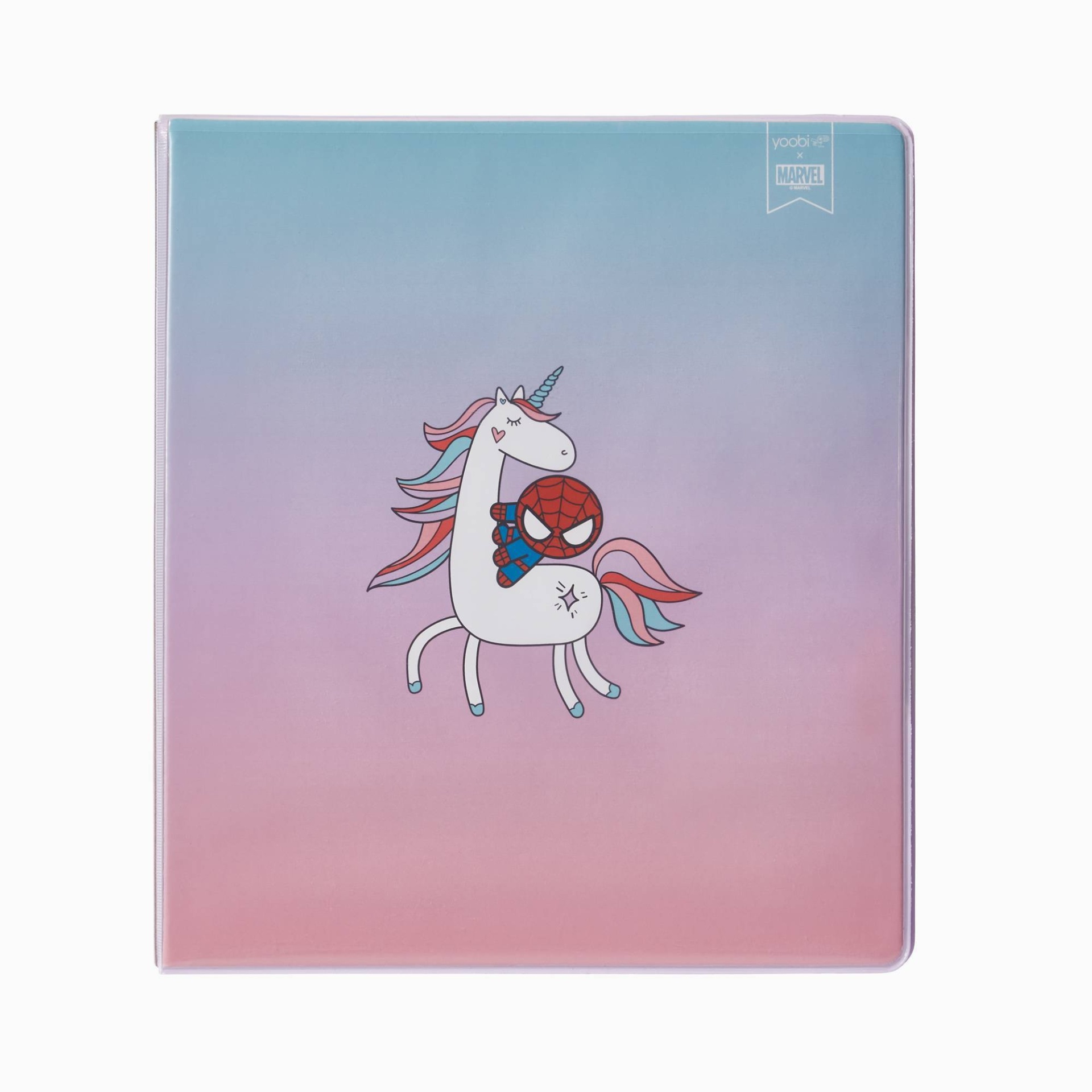 slide 1 of 1, 1" Ring Binder Retro Unicorn Spider-Man - Yoobi, 1 ct