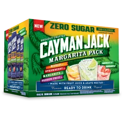 Cayman Jack Zero Sugar Variety Pack, 12 Pack, 12 fl oz Cans, 4.8% ABV