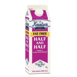 Knudsen Fat Free Half & Half - 32 fl oz (1qt)