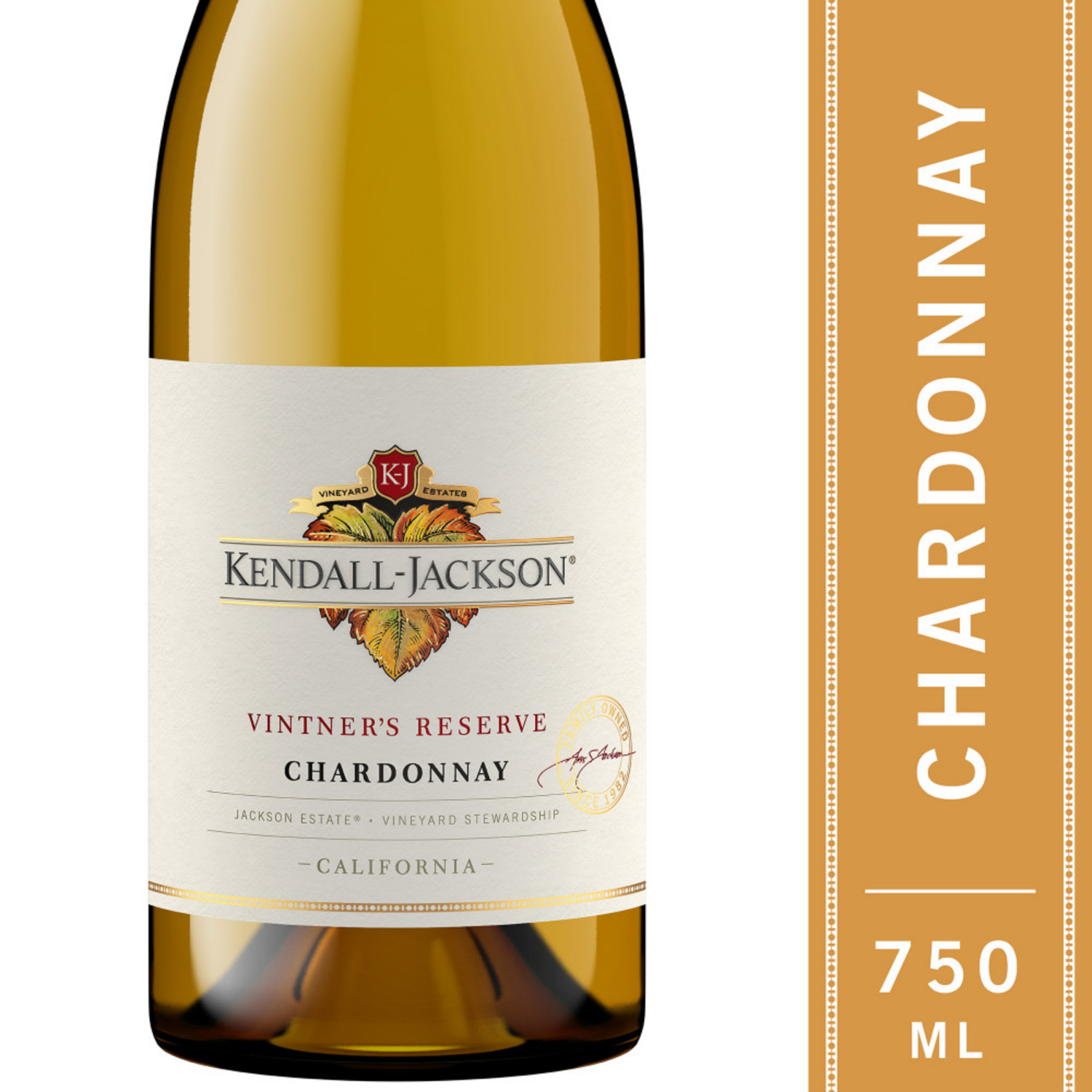 slide 1 of 8, Kendall-Jackson Wine Vintners Reserve Chardonnay, 1 ct