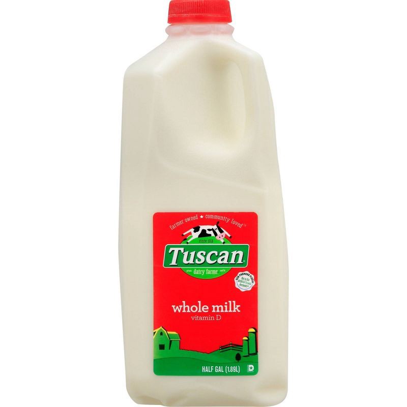 slide 1 of 7, Tuscan Whole Milk - 0.5gal, 1/2 gal