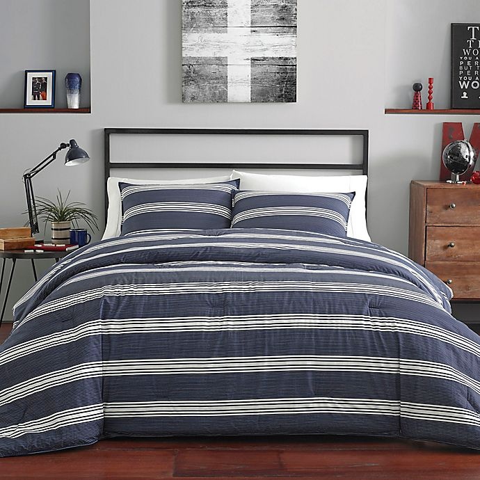 slide 3 of 5, Nautica Craver King Duvet Set - Navy, 1 ct