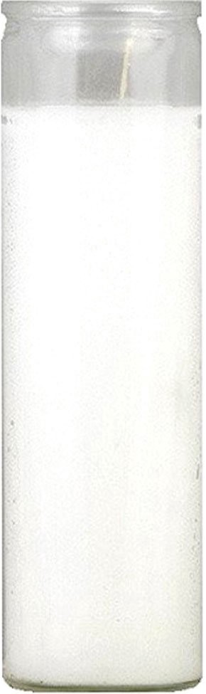 slide 1 of 1, ST. Jude Clear Glass White Candle, 1 ct