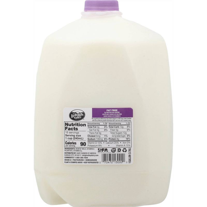 slide 2 of 8, Lehigh Valley Skim Milk - 1gal, 1 gal