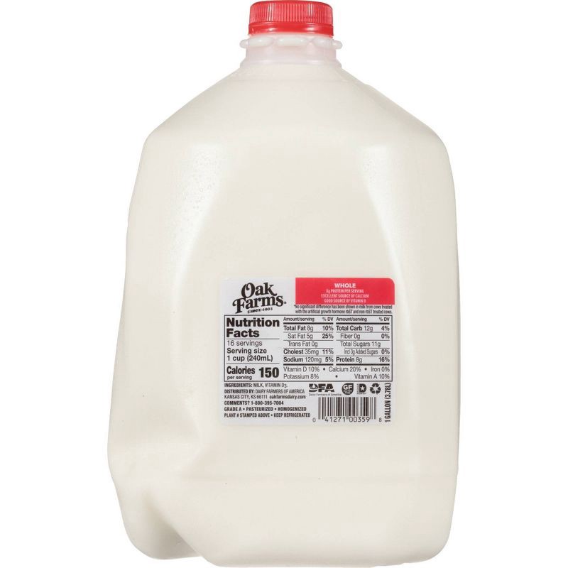slide 2 of 8, Oak Farms Dairy Oak Farms Whole Milk - 1gal, 1 gal