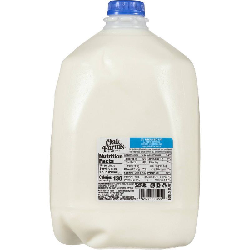 slide 2 of 8, Oak Farms Dairy Oak Farms 2% Reduced Fat Milk - 1gal, 1 gal