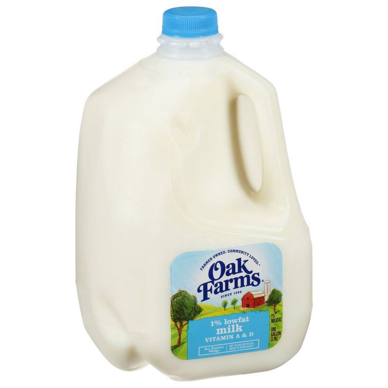 slide 3 of 8, Oak Farms Dairy Oak Farms 1% Lowfat Milk - 1gal, 1 gal