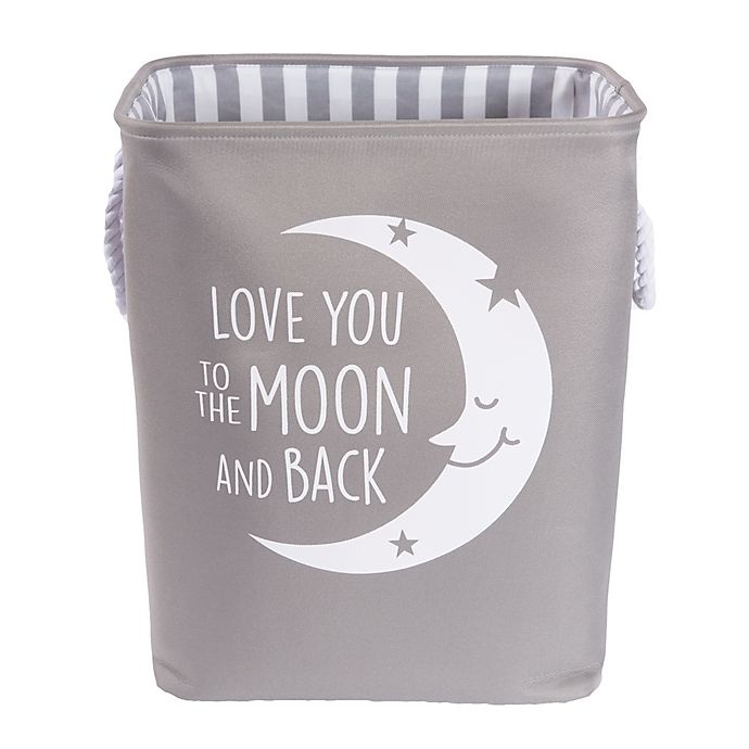 slide 2 of 2, Taylor Madison Designs Love You To the Moon" Hamper - Grey/White", 1 ct