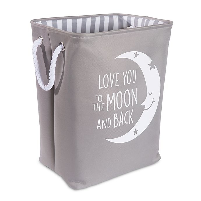 slide 1 of 2, Taylor Madison Designs Love You To the Moon" Hamper - Grey/White", 1 ct