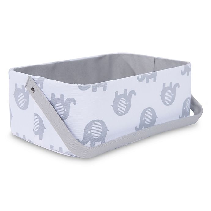 slide 1 of 3, Taylor Madison Designs Elle Diaper Caddy - White/Grey, 1 ct