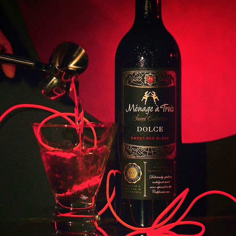 slide 2 of 6, Menage a Trois Ménage Trois Sweet Collection Dolce Red Blend Wine - 750ml Bottle, 750 ml