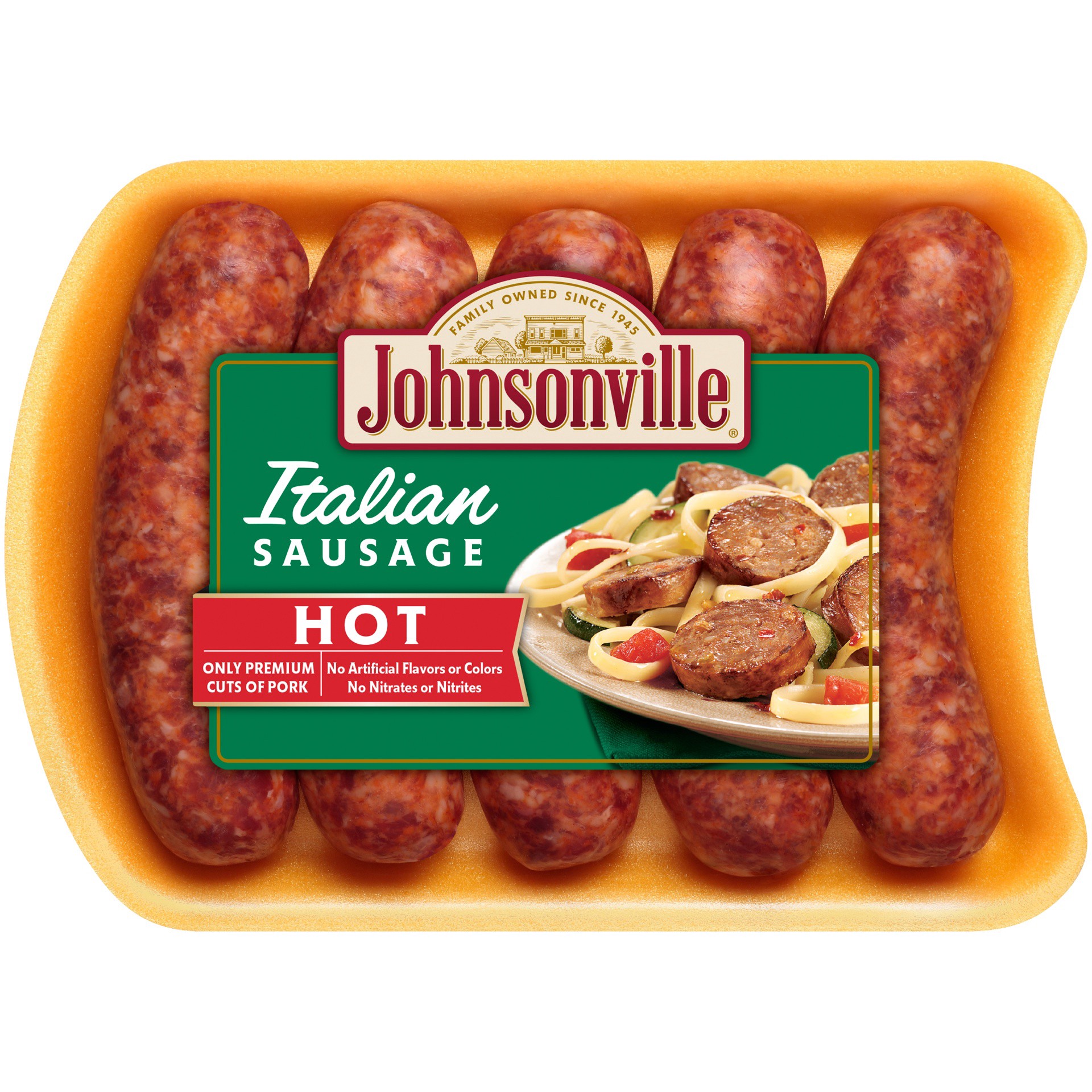 slide 2 of 3, Johnsonville Hot Italian Sausage 19 oz, 19 oz