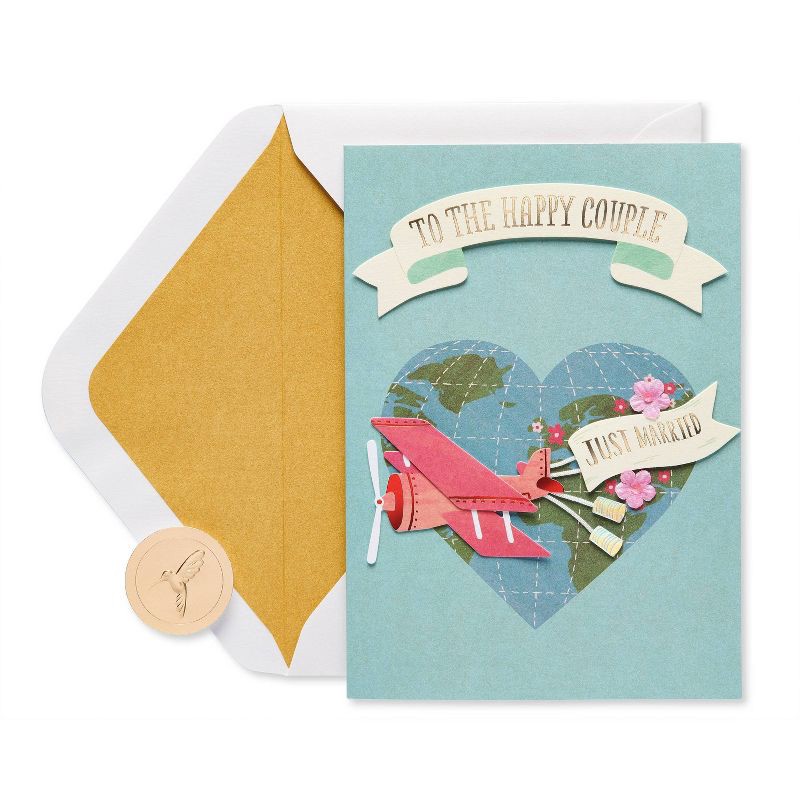 slide 3 of 5, Wedding Card 'Just Married' - PAPYRUS, 1 ct
