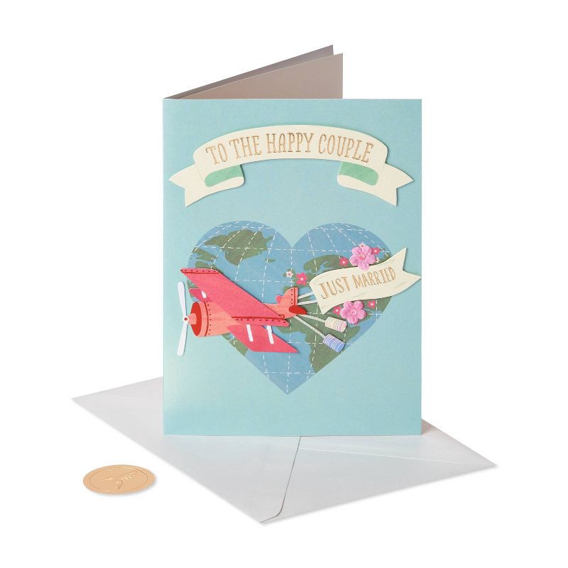 slide 1 of 5, Wedding Card 'Just Married' - PAPYRUS, 1 ct