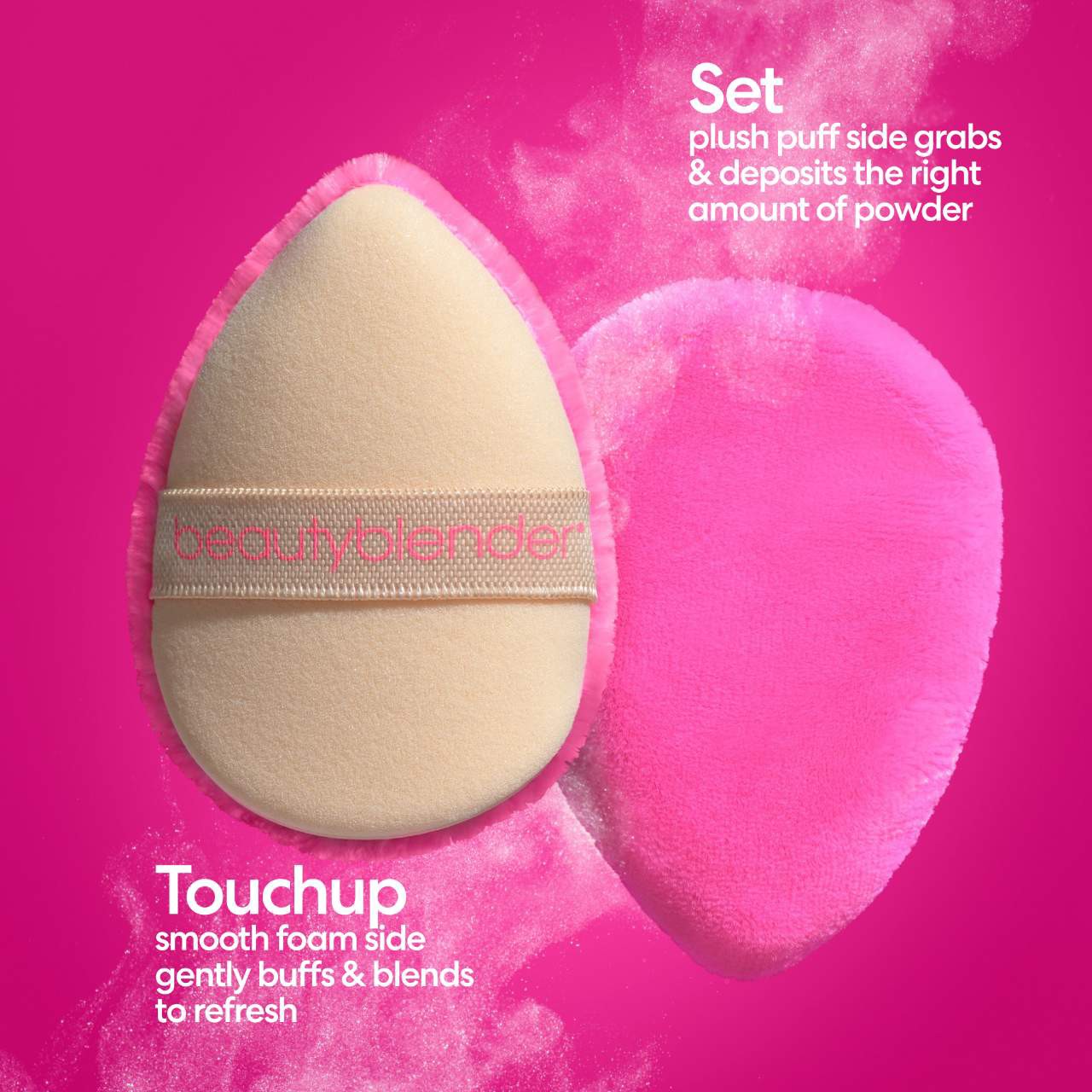 slide 4 of 4, Beautyblender POWER POCKET PUFF™ Dual-Sided Powder Puff for Setting and Baking, 1 ct