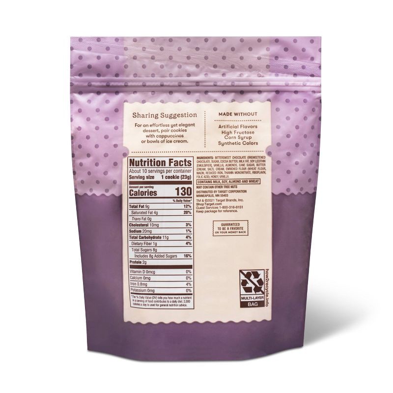 slide 2 of 3, Dark Chocolate Almond Toffee Wafer - 8oz - Favorite Day™, 8 oz