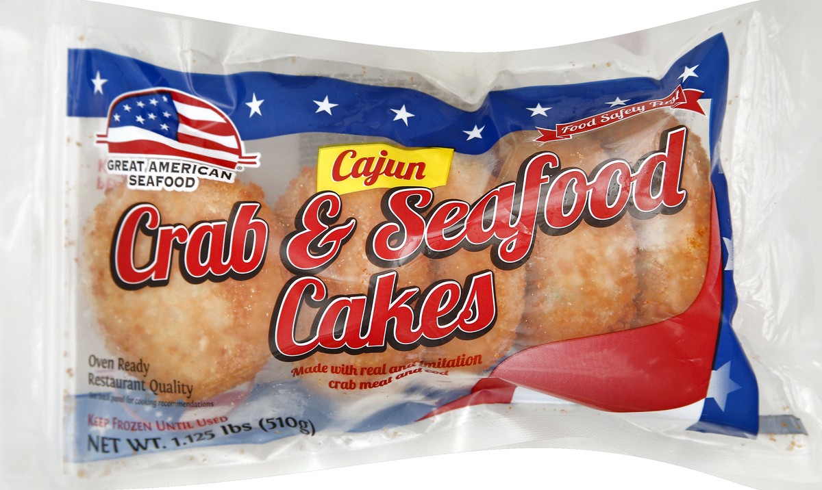 slide 5 of 5, Great American Seafood Crab & Seafood Cakes 1.125 lb, 18 oz