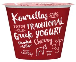 Kourellas Cherry Traditional Greek Yogurt