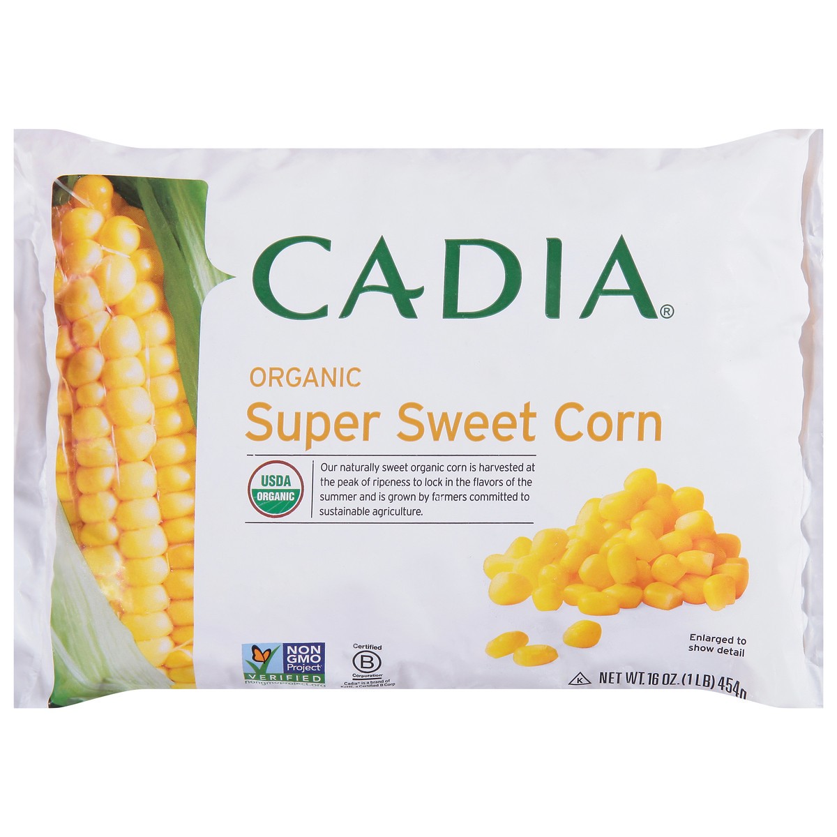 slide 3 of 13, Cadia Super Sweet Organic Corn 16 oz, 16 oz