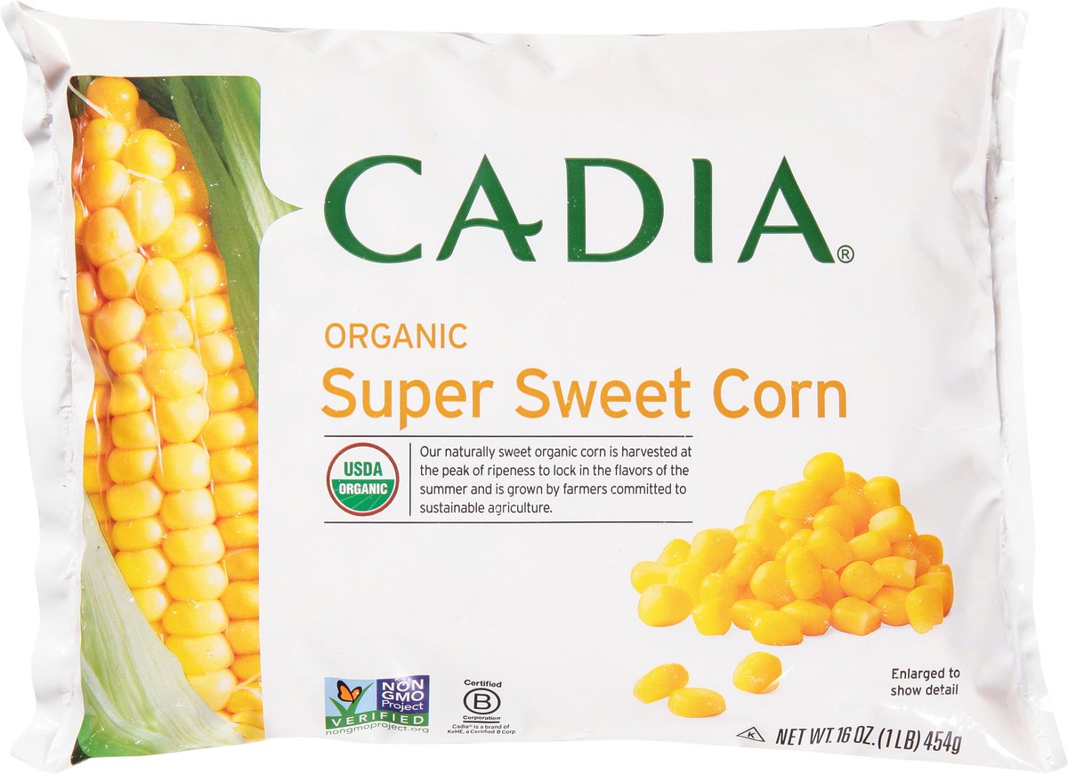 slide 12 of 13, Cadia Super Sweet Organic Corn 16 oz, 16 oz