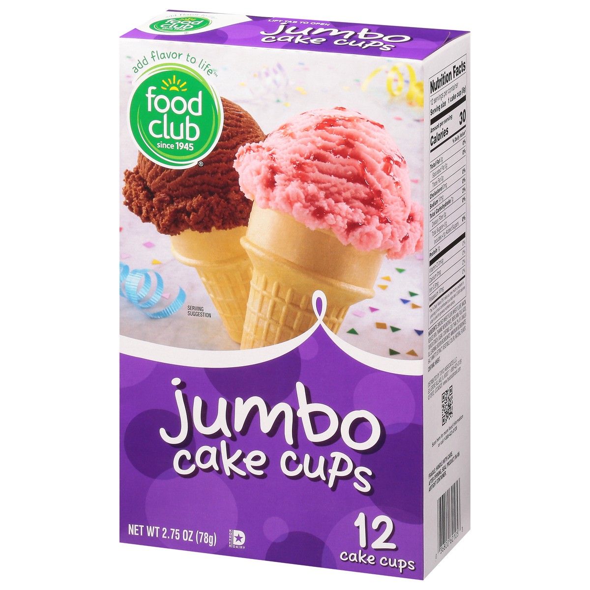 slide 3 of 11, Food Club Jumbo Ice Cream Cones, 12 ct