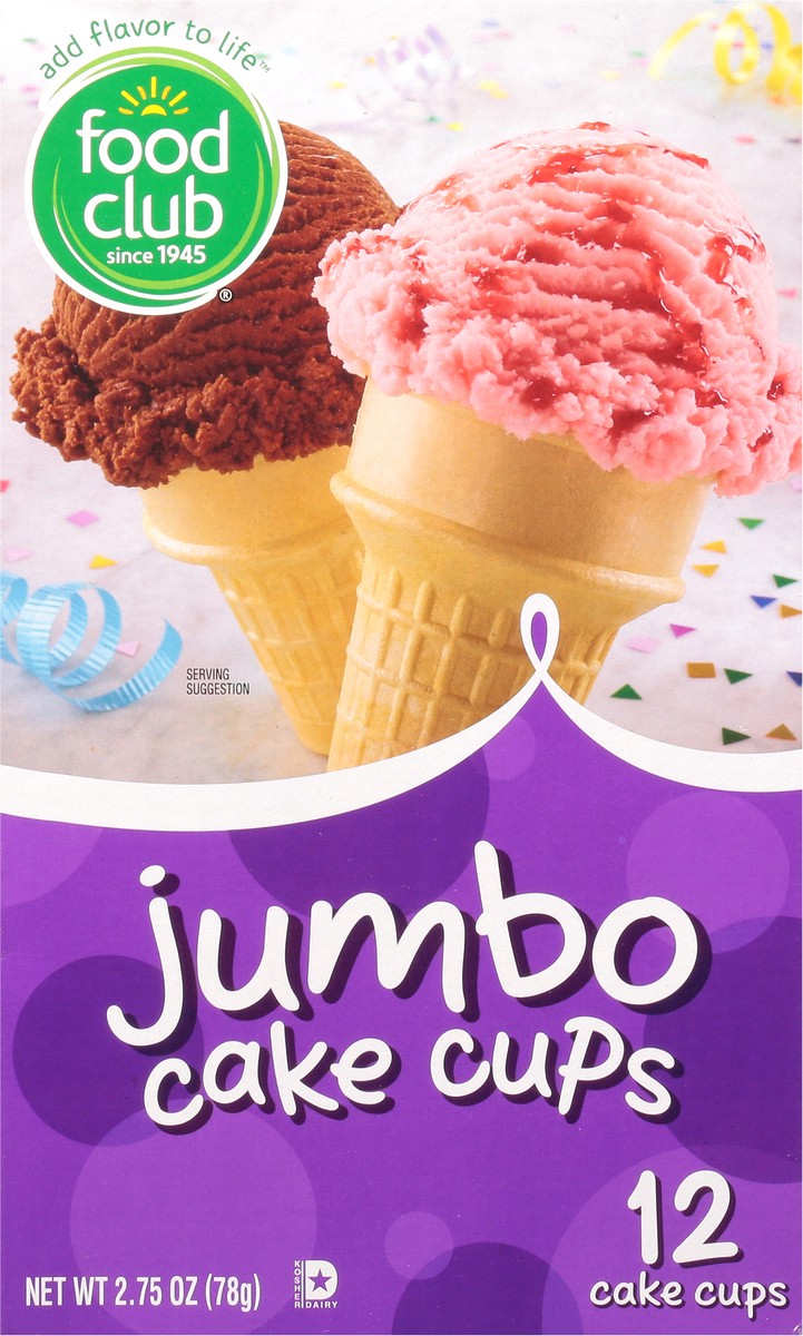 slide 9 of 11, Food Club Jumbo Ice Cream Cones, 12 ct