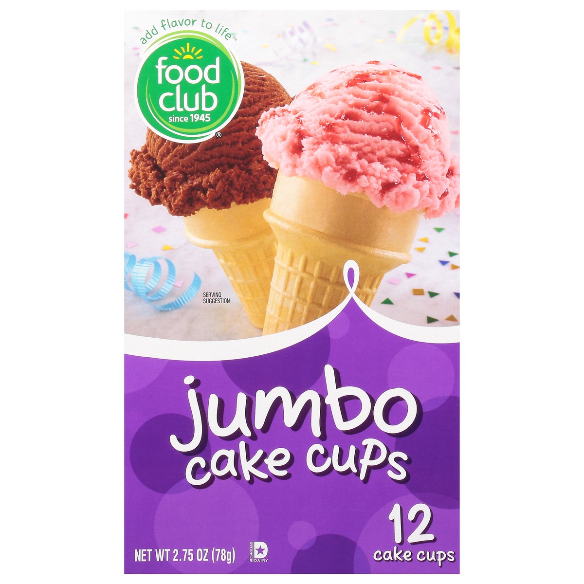 slide 11 of 11, Food Club Jumbo Ice Cream Cones, 12 ct