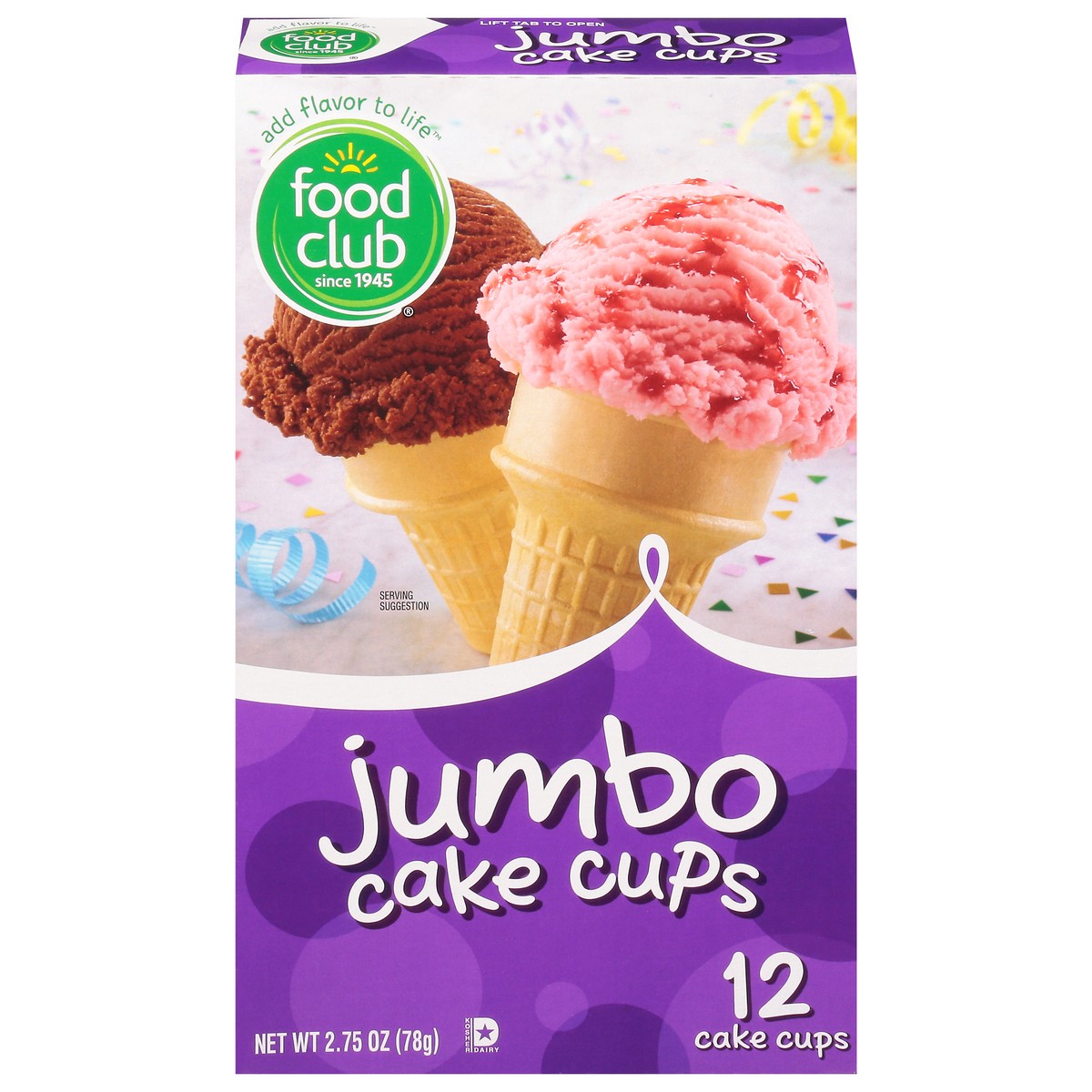 slide 1 of 11, Food Club Jumbo Ice Cream Cones, 12 ct