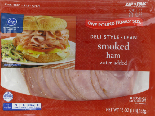 slide 1 of 1, Kroger Deli Style Smoked Ham, 16 oz