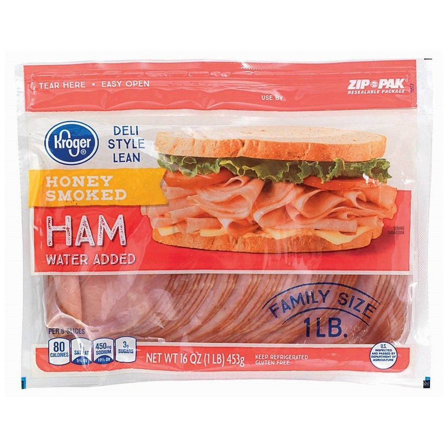 slide 1 of 1, Kroger Deli Style Smoked Ham, 16 oz