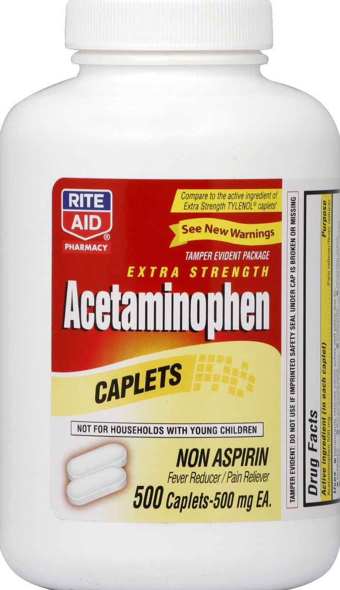 slide 3 of 3, Rite Aid Ra Acet Es Cap, 500 ct