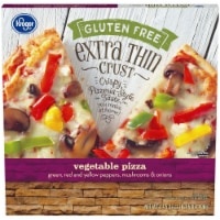 slide 1 of 1, Kroger Gluten Free Extra Thin Crust Vegetable Pizza, 17.5 oz