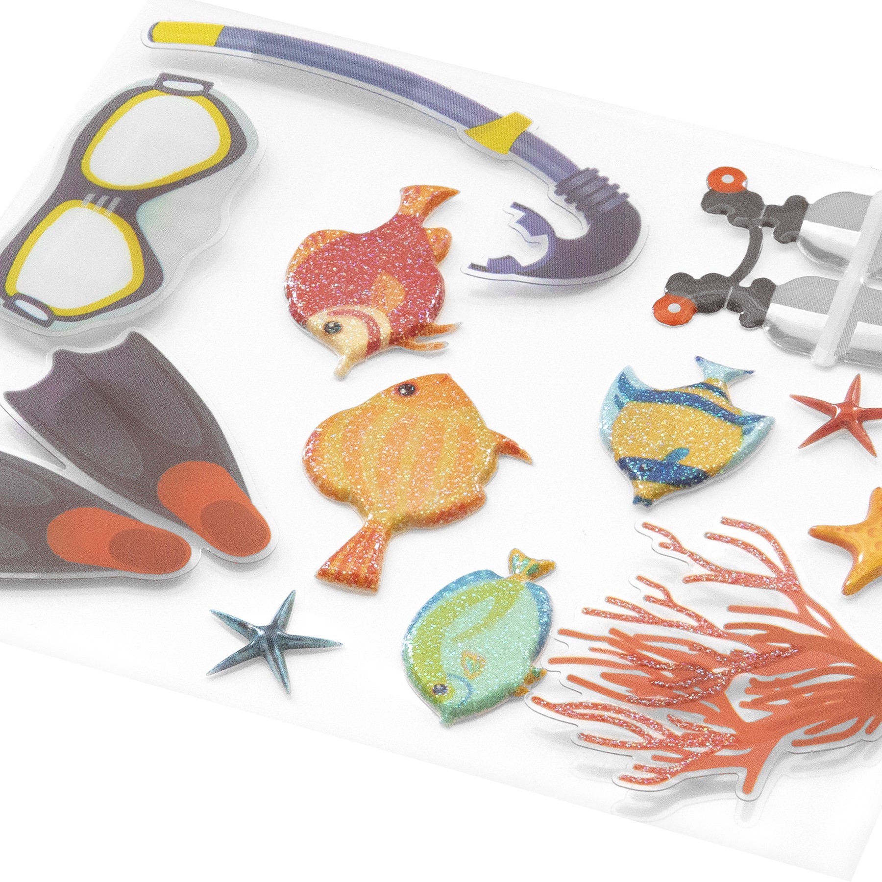 slide 4 of 6, Scuba Puffy 3d Stickers By Recollections, 4.5 in x 4 in