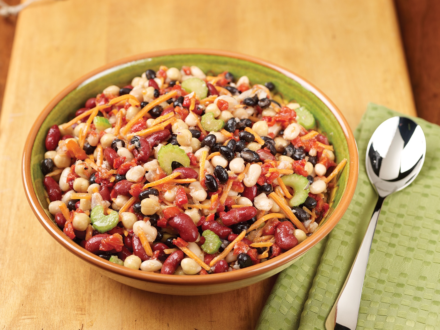 slide 1 of 1, Mixed Bean Salad, per lb