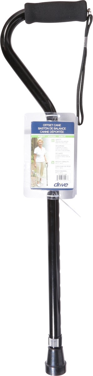 slide 2 of 9, Drive Foam Grip Offset Black Offset Cane 1 ea, 1 ct