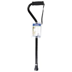 Drive Medical Foam Grip Offset Black Cane - 1 ea