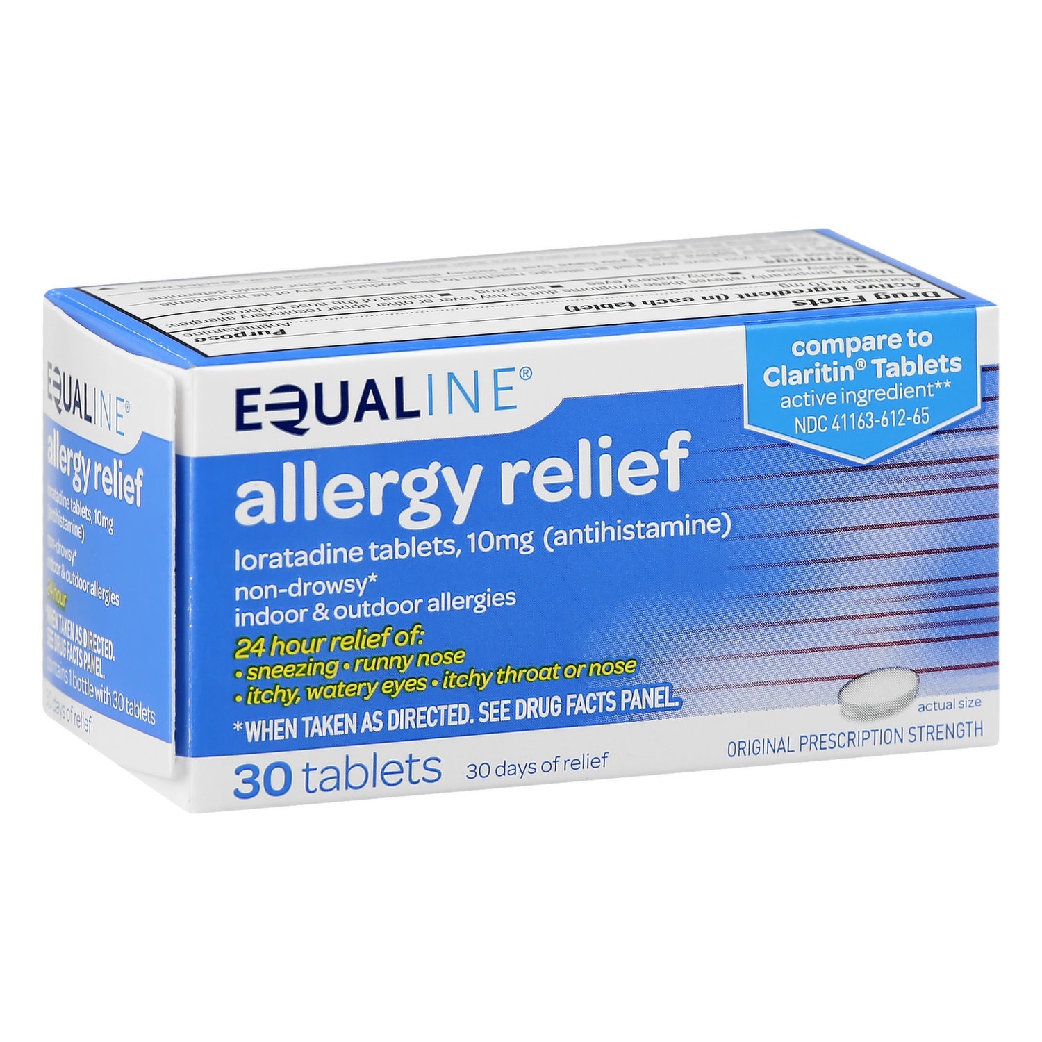 slide 1 of 1, Equaline Allergy Relief Non Drowsy Tablet, 30 ct