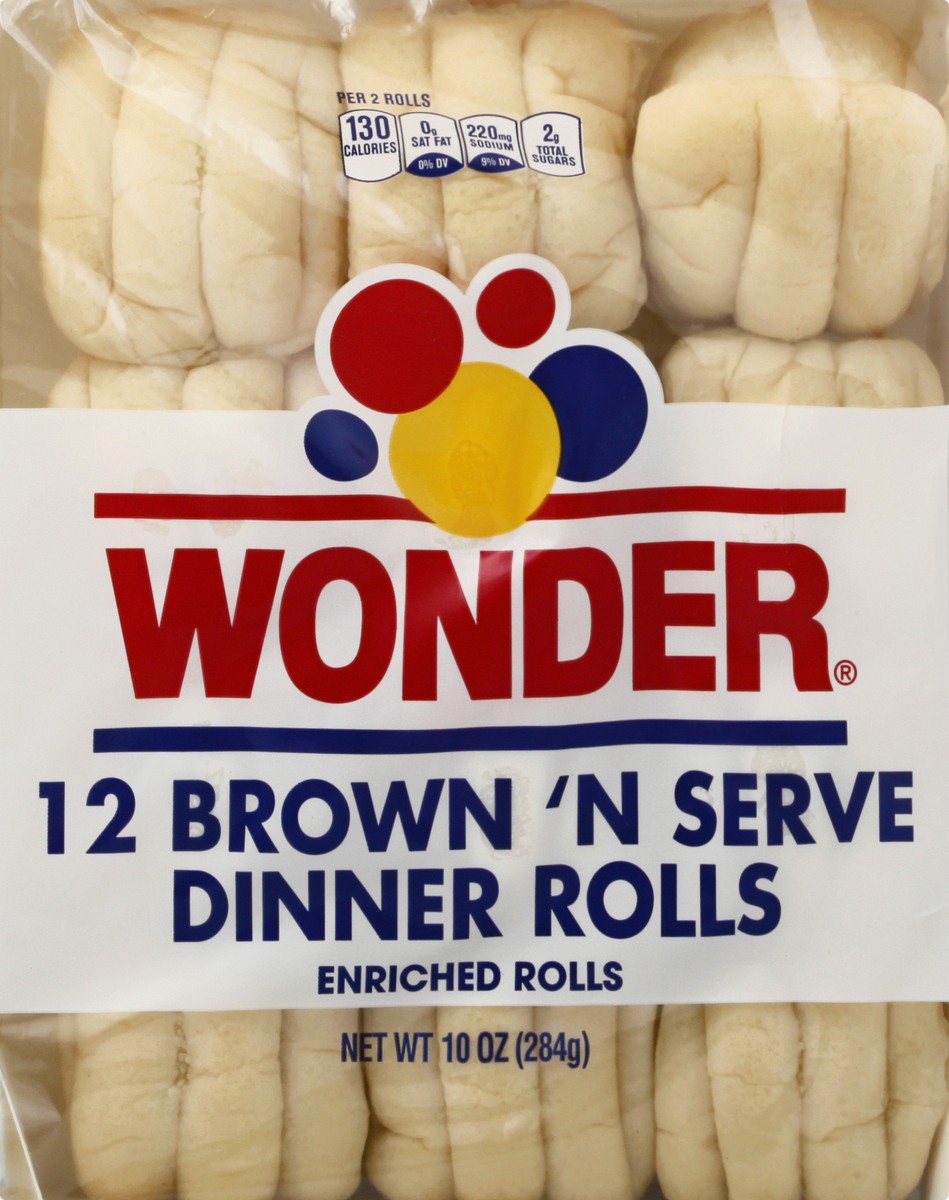 slide 2 of 13, Wonder Brown 'N Serve Dinner Rolls 12 ea, 12 ct