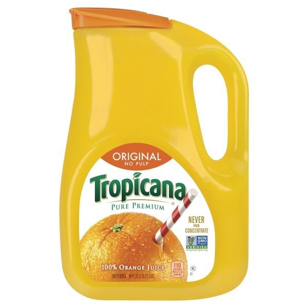 slide 1 of 3, Tropicana Orange Juice, Pure Premium, Grovestand With Calcium - 89 fl oz, 89 fl oz