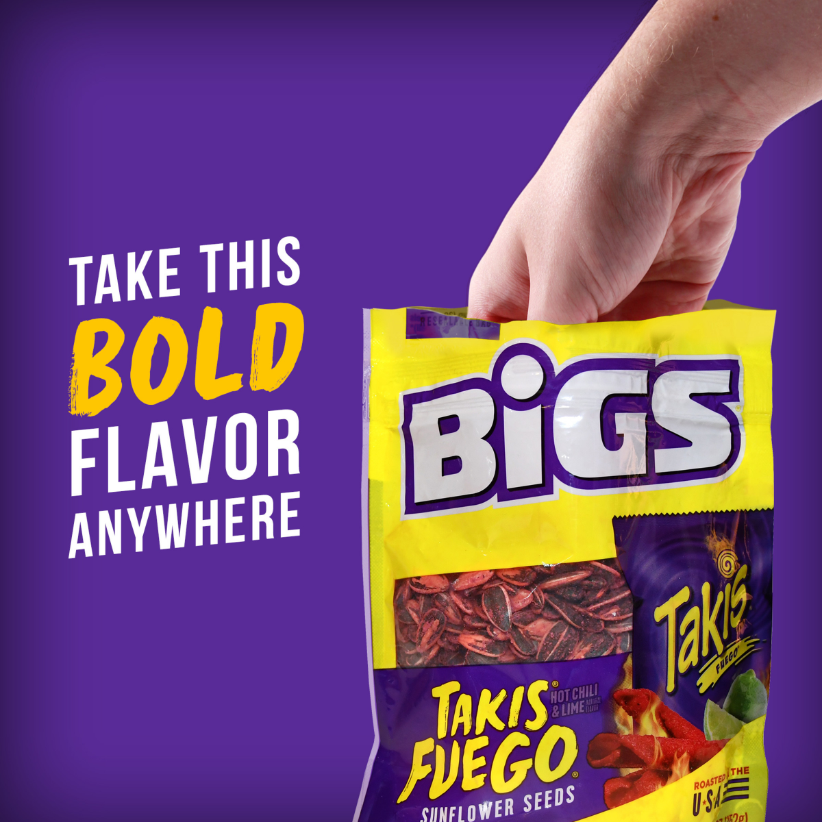 slide 6 of 6, BIGS Takis Fuego Hot Chili & Lime Sunflower Seeds 5.35 oz, 5.35 oz