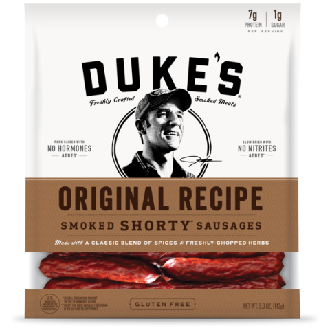 slide 1 of 1, Duke's Original"Shorty" Smoked Sausages, 5 oz