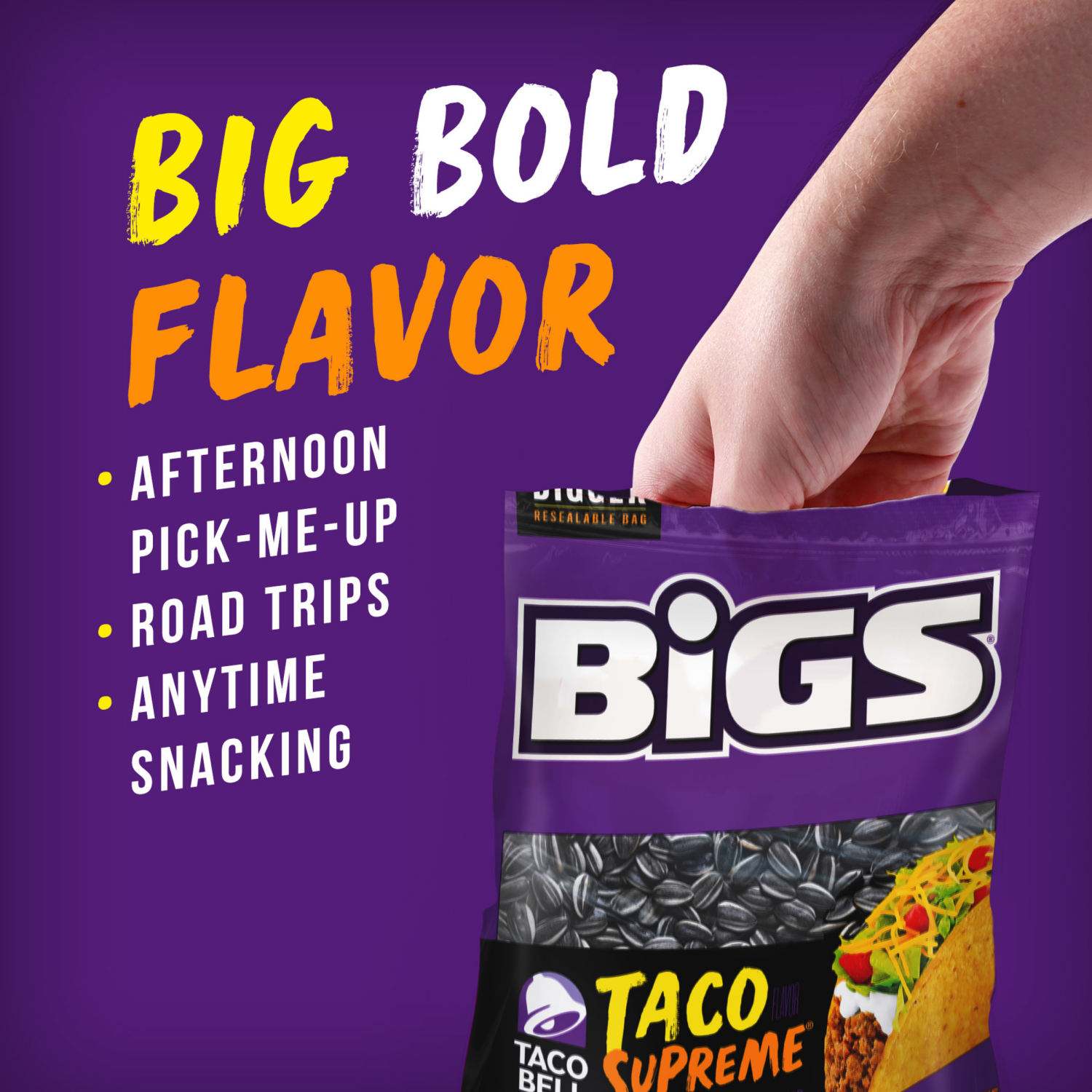slide 3 of 6, BIGS Taco Bell Taco Supreme Sunflower Seeds 5.35 oz, 5.35 oz