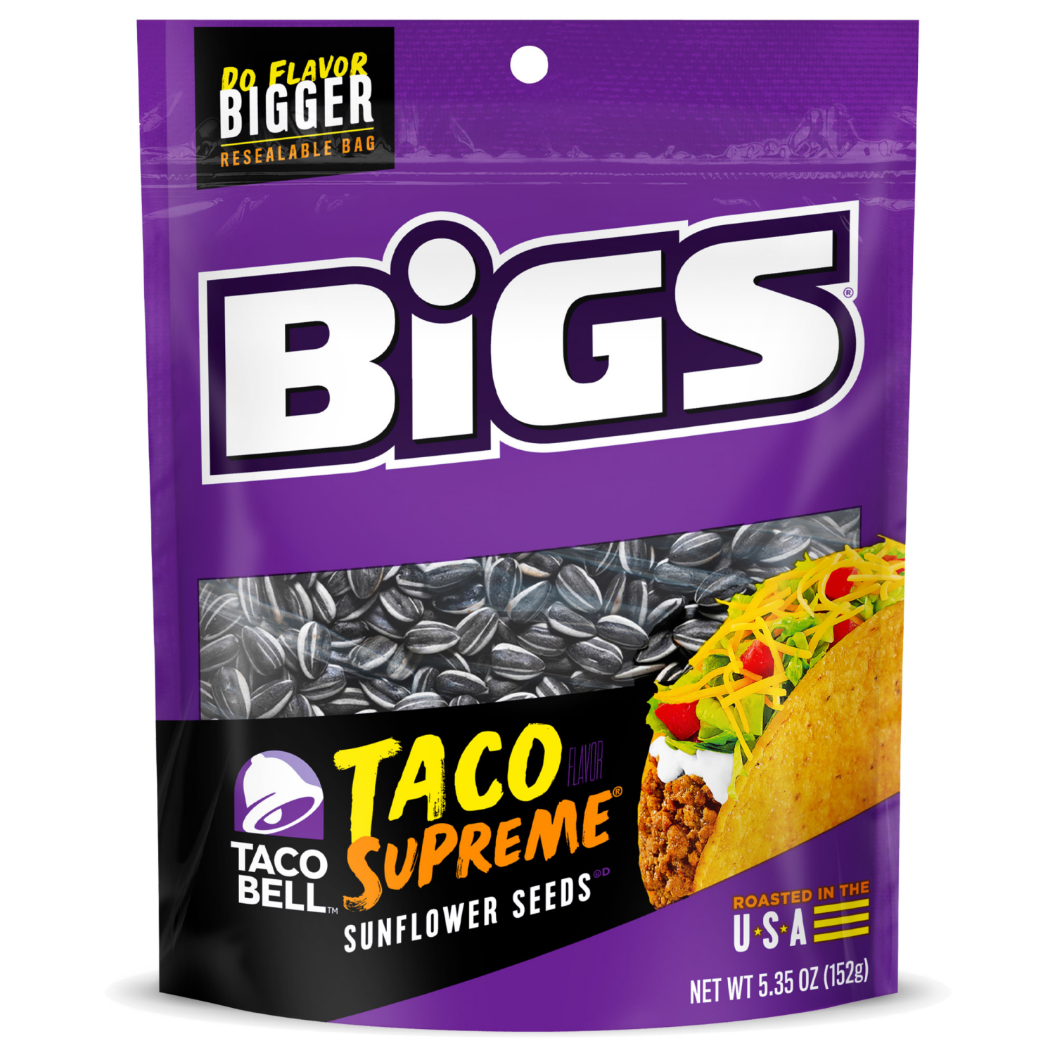 slide 1 of 6, BIGS Taco Bell Taco Supreme Sunflower Seeds 5.35 oz, 5.35 oz