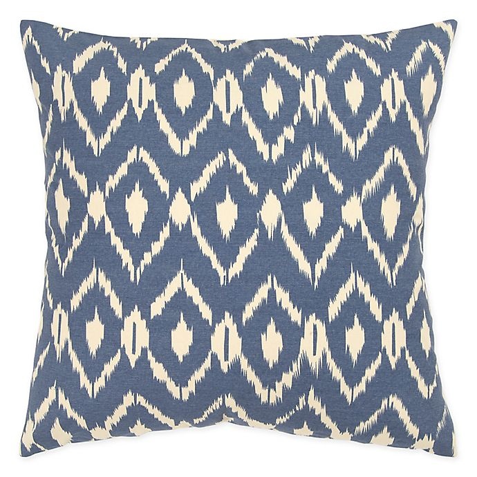 slide 1 of 1, Rizzy Home Ikat Square Throw Pillow - Navy Blue/Cream, 1 ct