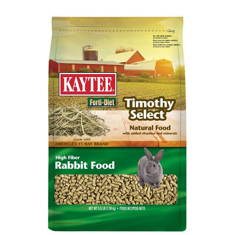slide 1 of 3, Kaytee Forti-Diet Timothy Select Unflavored Dry Rabbit Food - 3.5lbs, 3.5 lb
