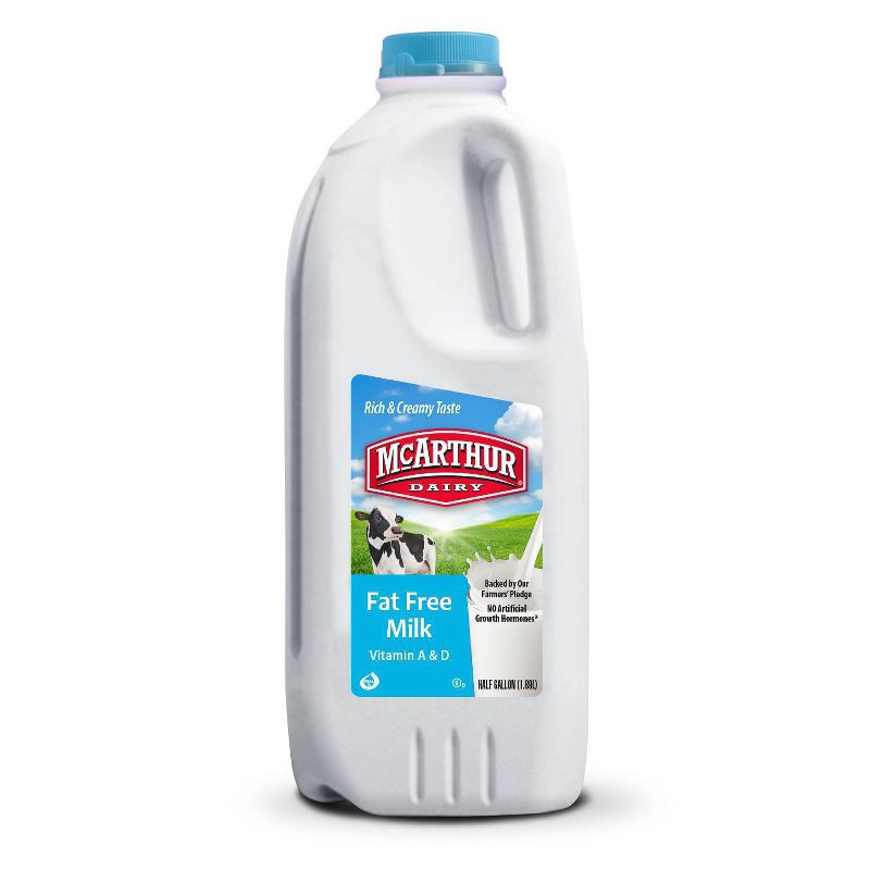 McArthur Dairy Fat Free Skim Milk 0.5gal 1/2 gal Shipt