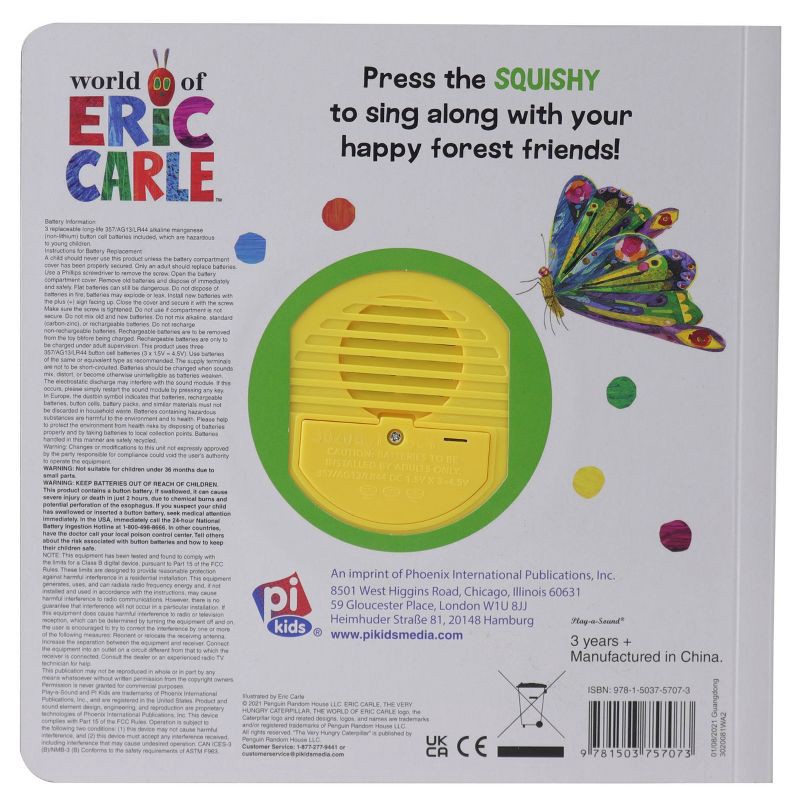 slide 4 of 4, Eric Carle One Button Squishy Sound Book (Board Book), 1 ct